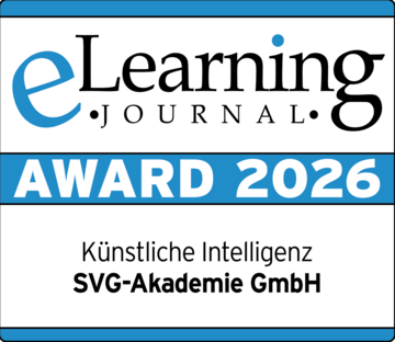 eLearning Award 2026 in der Kategorie Künstliche Intelligenz für die SVG-Akademie